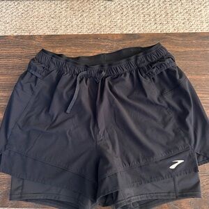 Brooks womens Black Athletic Shorts